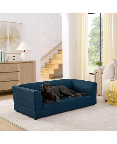 Zeny Comfortable Oversized Pet Sofa for Medium and Large Dogs Modern Rectangular Design with Backrest