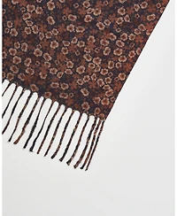 Fable England Women's Deco Blooms Ditsy Tassel Scarf