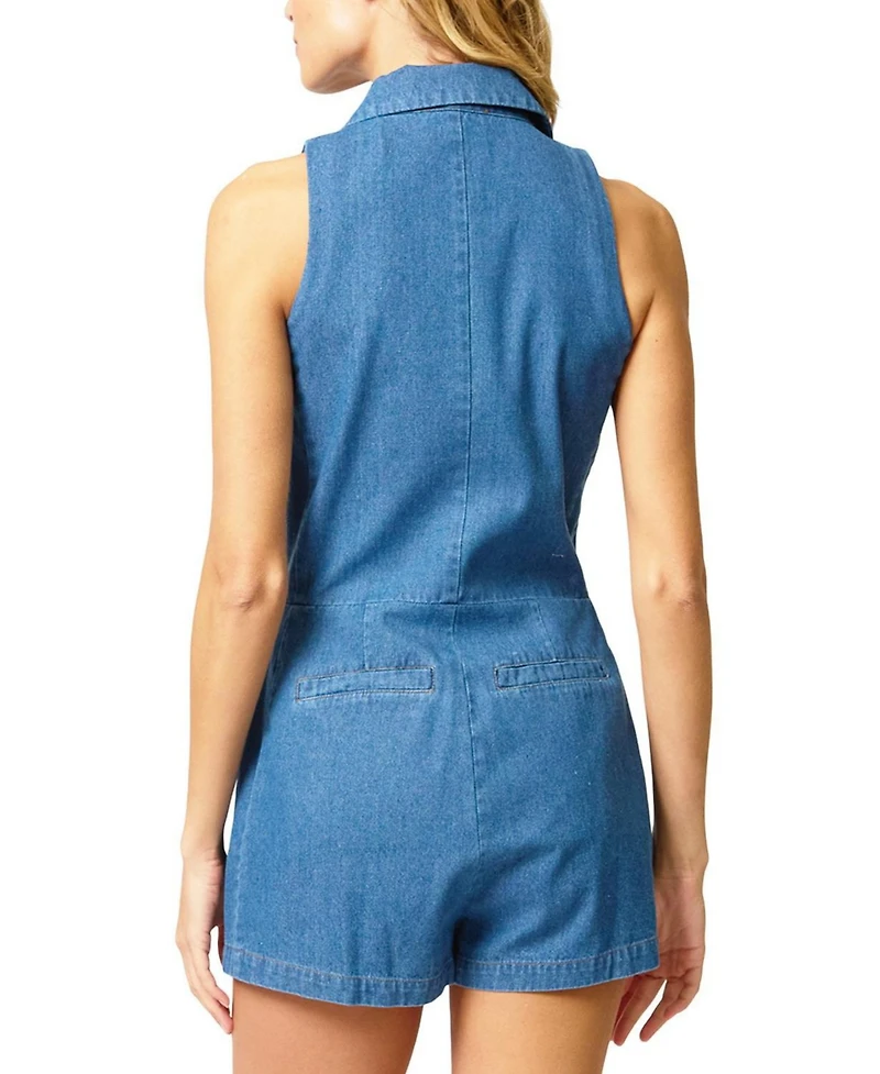 Central Park West Women's Hazel Chambray Trench Romper