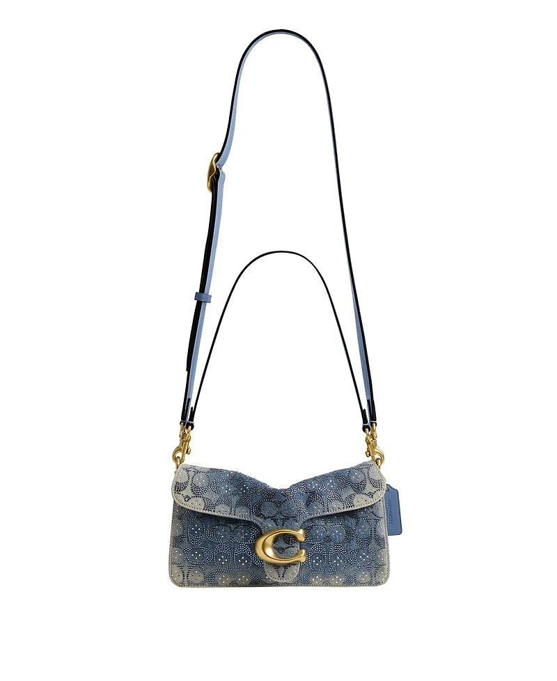 Coach Tabby Crystal Signature Small Shoulder Handbag