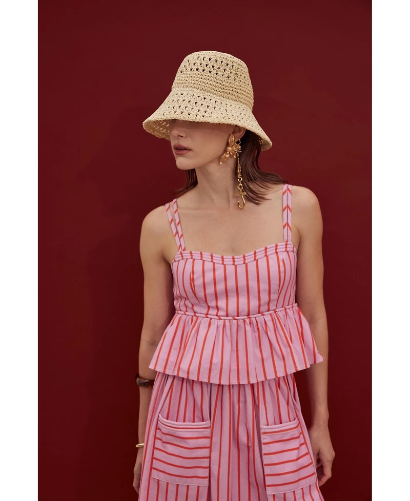 English Factory Women's Striped Sleeveless Top