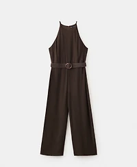Mango Women's Belt Halter-Neck Jumpsuit