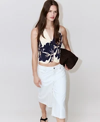 Mango Women's Floral-Printed Lyocell Vest