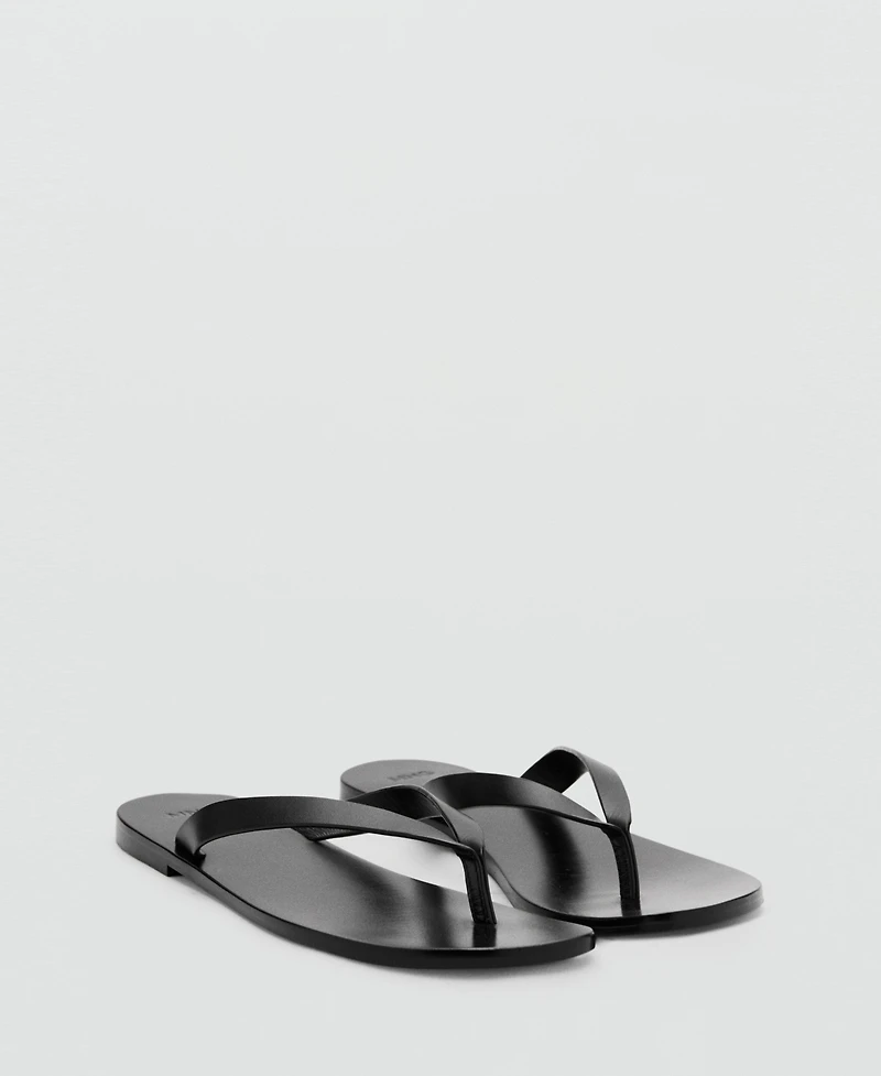 Mango Women's Leather Strap Sandals
