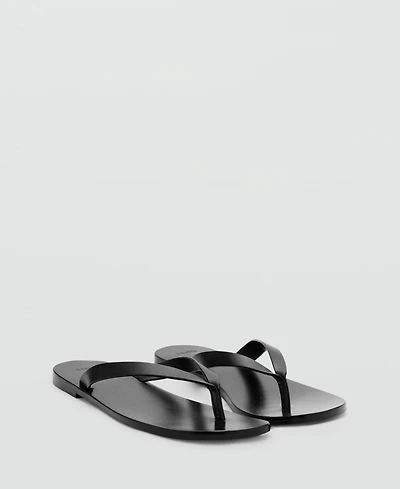 Mango Women's Leather Strap Sandals