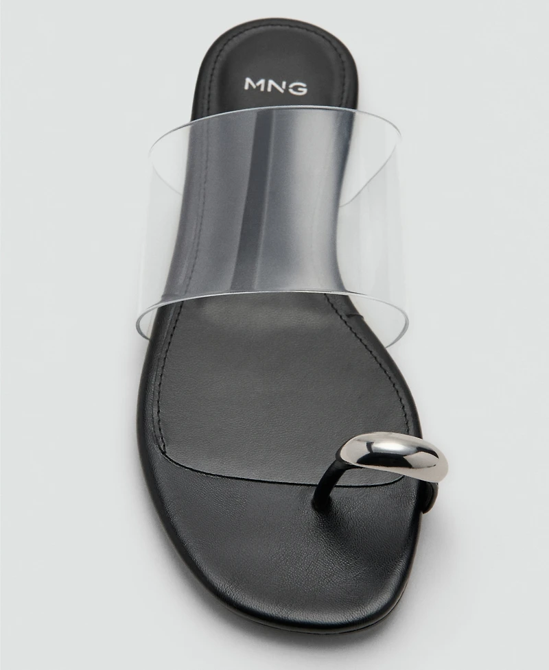 Mango Women's Vinyl Strap Sandals
