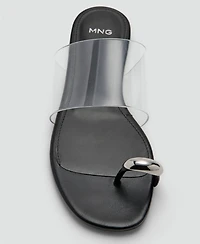 Mango Women's Vinyl Strap Sandals