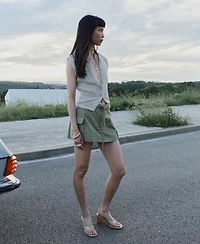 Mango Women's Pockets Cargo Shorts