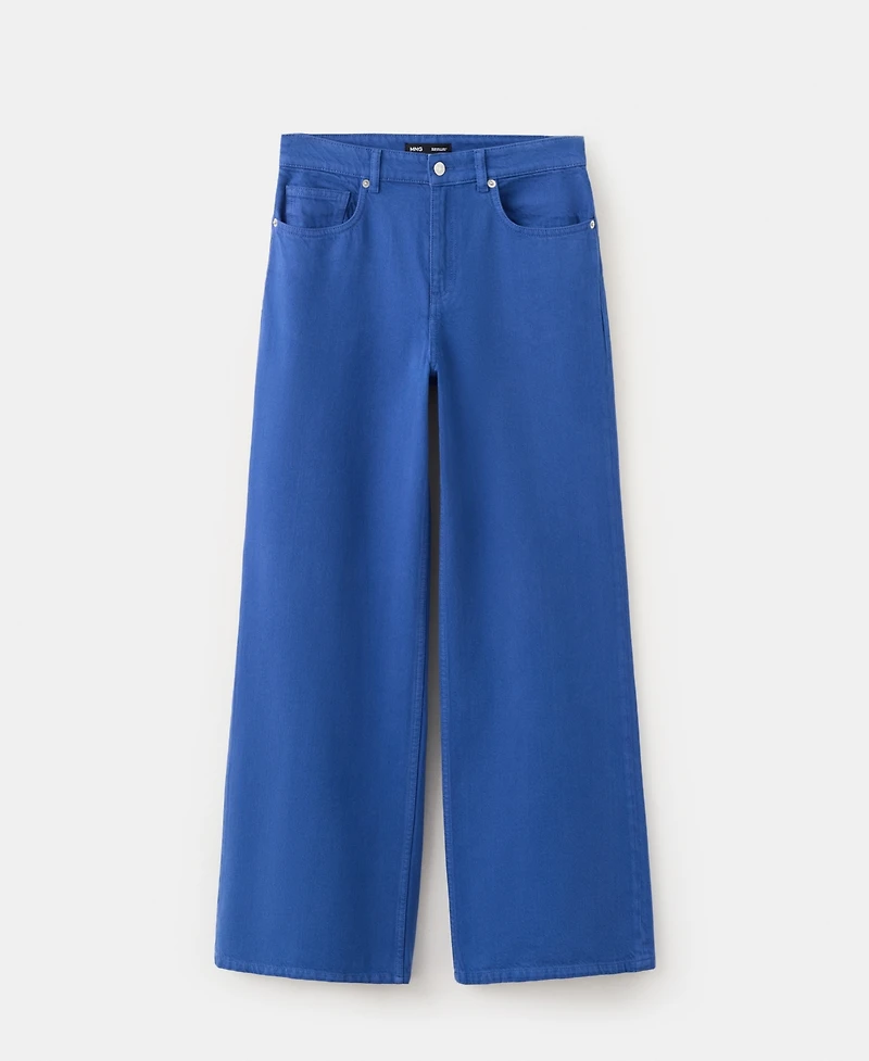 Mango Women's Low-Rise Wideleg Jeans