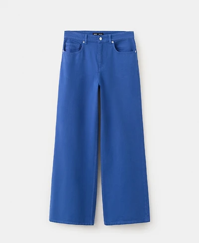 Mango Women's Low-Rise Wideleg Jeans