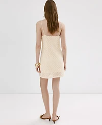 Mango Women's Crochet Floral Dress