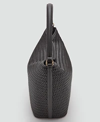 Mango Women's Braided Bucket Shoulder Bag