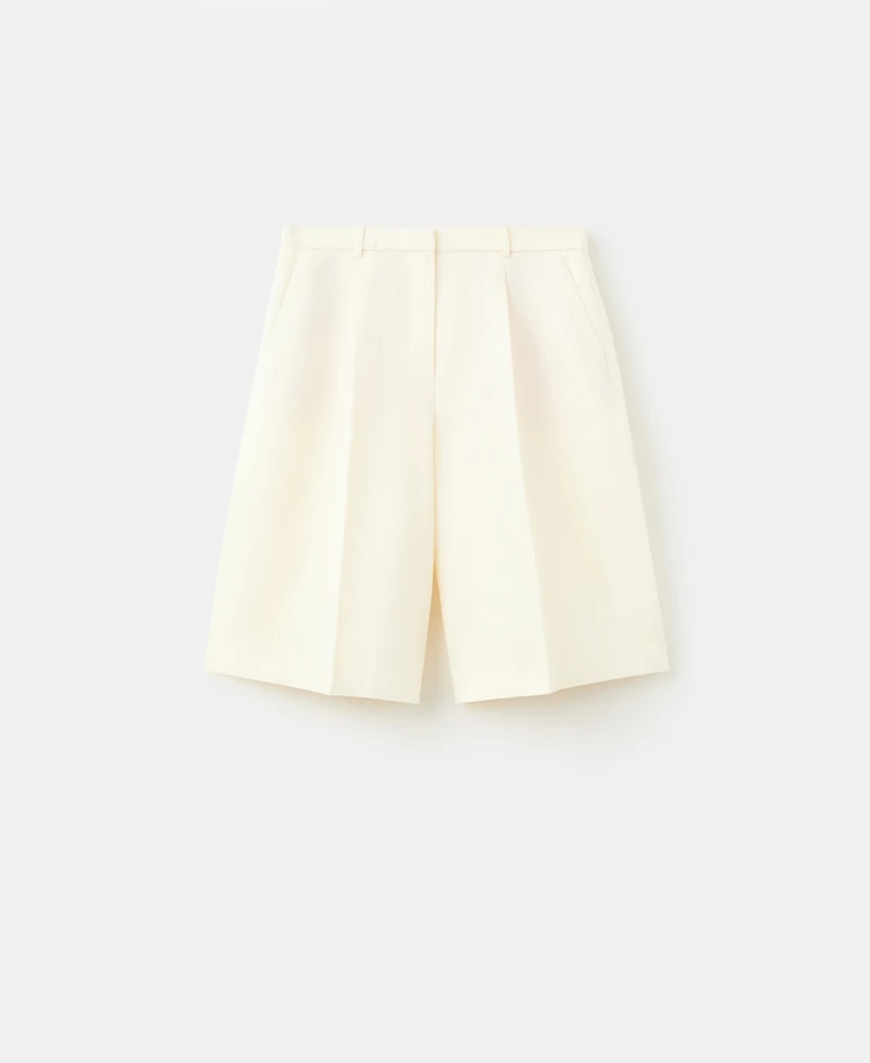 Mango Women's Straight Linen Bermuda Shorts