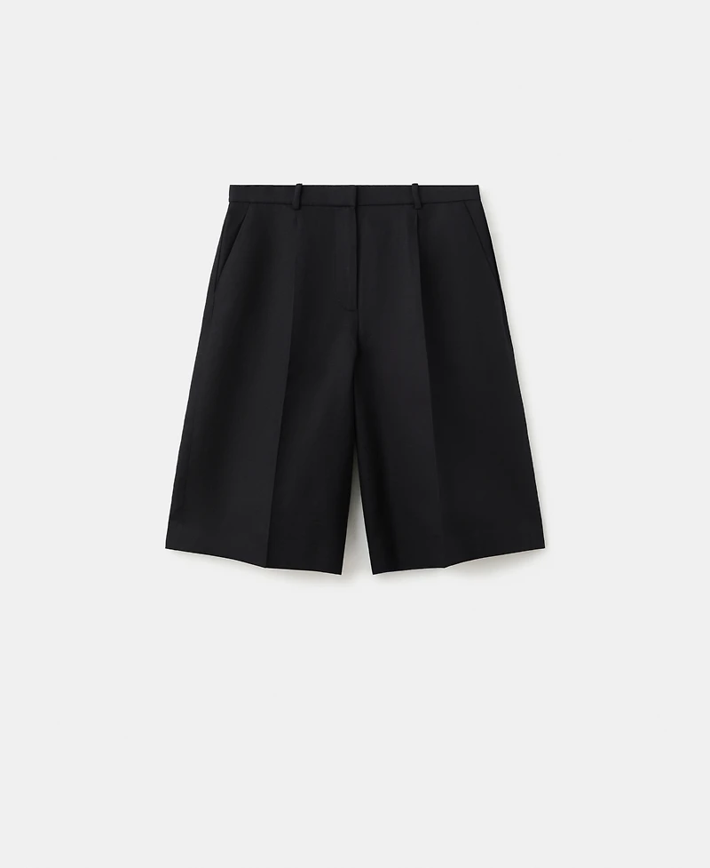 Mango Women's Straight Linen Bermuda Shorts