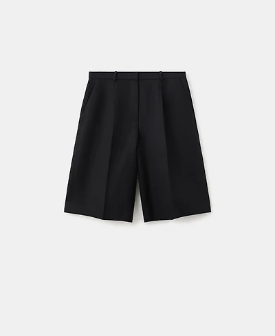 Mango Women's Straight Linen Bermuda Shorts