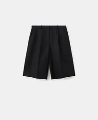 Mango Women's Straight Linen Bermuda Shorts