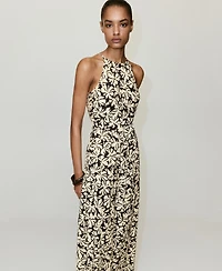 Mango Women's Belted Floral-Printed Jumpsuit