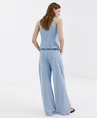 Mango Women's Buttoned Denim Vest