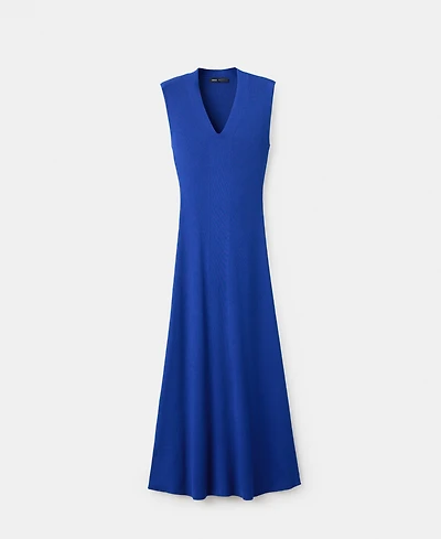 Mango Women's V-Neck Knitted Dress