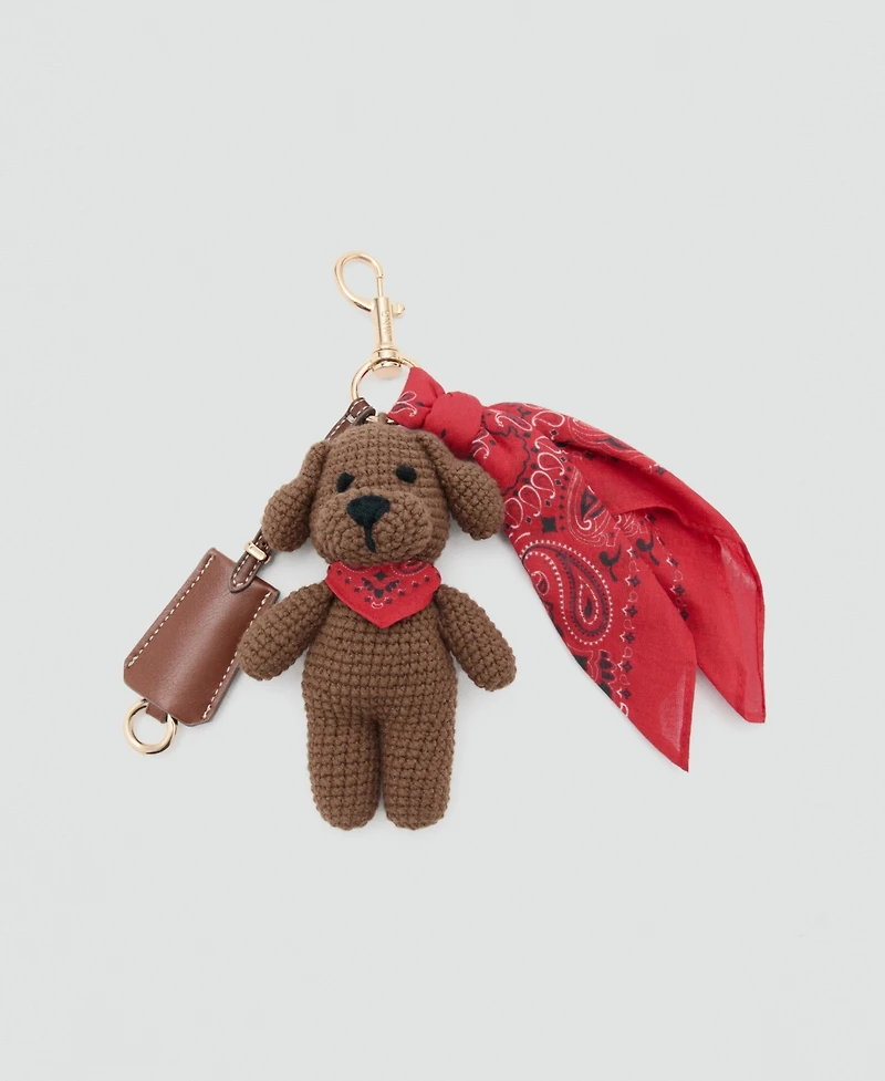 Mango Women's Plushie And Scarf Keychain