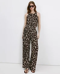 Mango Women's Floral Print Straight Pants