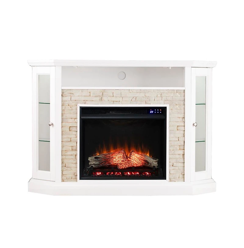 Augusta Home Redden Corner Electric Fireplace With Touch Screen