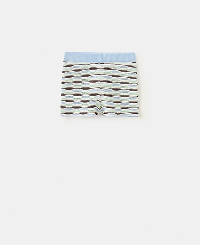 Mango Women's Wavy Stripe Ribbed Knit Shorts
