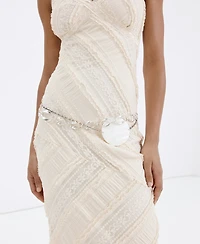 Mango Women's Asymmetrical Lace Dress
