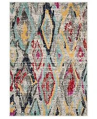 Safavieh Adirondack 209 Light Gray and Red 5'1" x 7'6" Area Rug