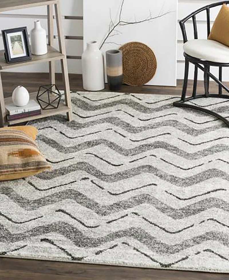 Safavieh Adirondack 121 Silver and Charcoal 5'1" x 7'6" Area Rug