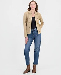 Nautica Women's Faux-Suede Captain's Jacket