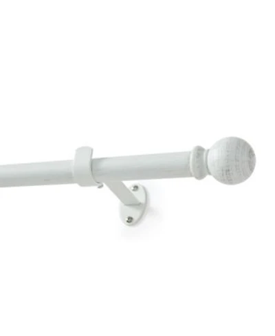 Threadmade Farmhouse Ball 3 4 Inch Adjustable Decorative Single Curtain Rod With Globe Ball Finials