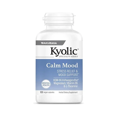 Kyolic Specialty Series Calm Mood, Stress Relief and Mood Support, 120 Vegicaps