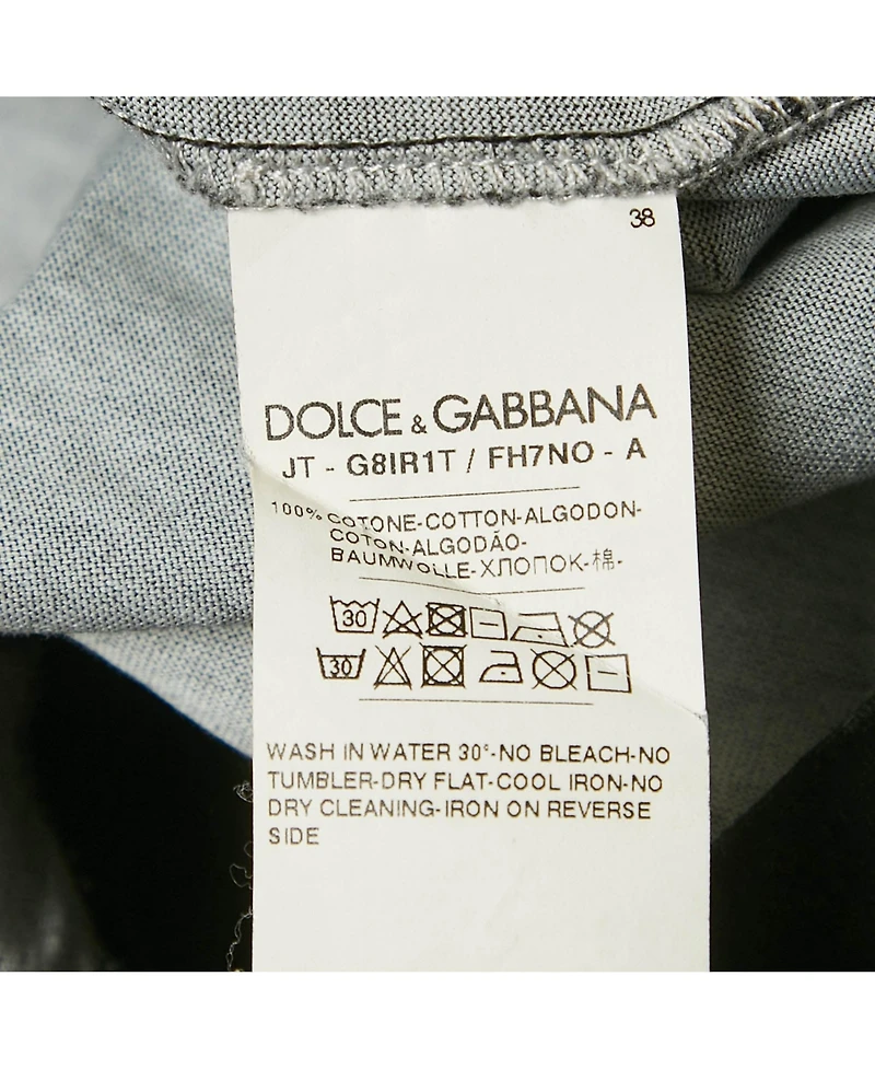 Pre-Owned Dolce & Gabbana Men's Card Print Jersey T-Shirt
