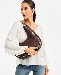 I.n.c. International Concepts Kyel Faux Suede Studded Hobo Bag, Macy's Exclusive