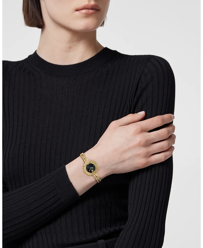 Versace Women's Greca Pendant Ip Yellow Gold Bracelet Watch