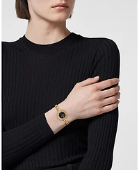 Versace Women's Greca Pendant Ip Yellow Gold Bracelet Watch