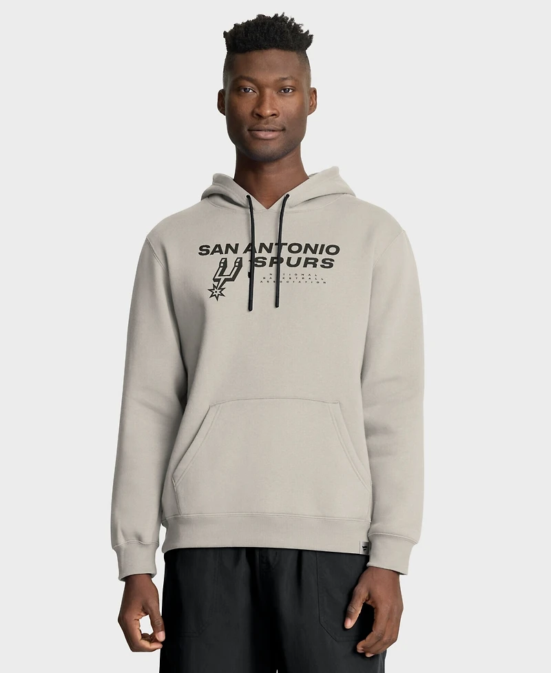 Fanatics Men's Off White San Antonio Spurs Crossover Collection Blocked Shot Premium Pullover Hoodie