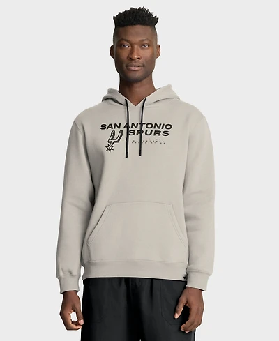Fanatics Men's Off White San Antonio Spurs Crossover Collection Blocked Shot Premium Pullover Hoodie