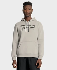 Fanatics Men's Off White San Antonio Spurs Crossover Collection Blocked Shot Premium Pullover Hoodie