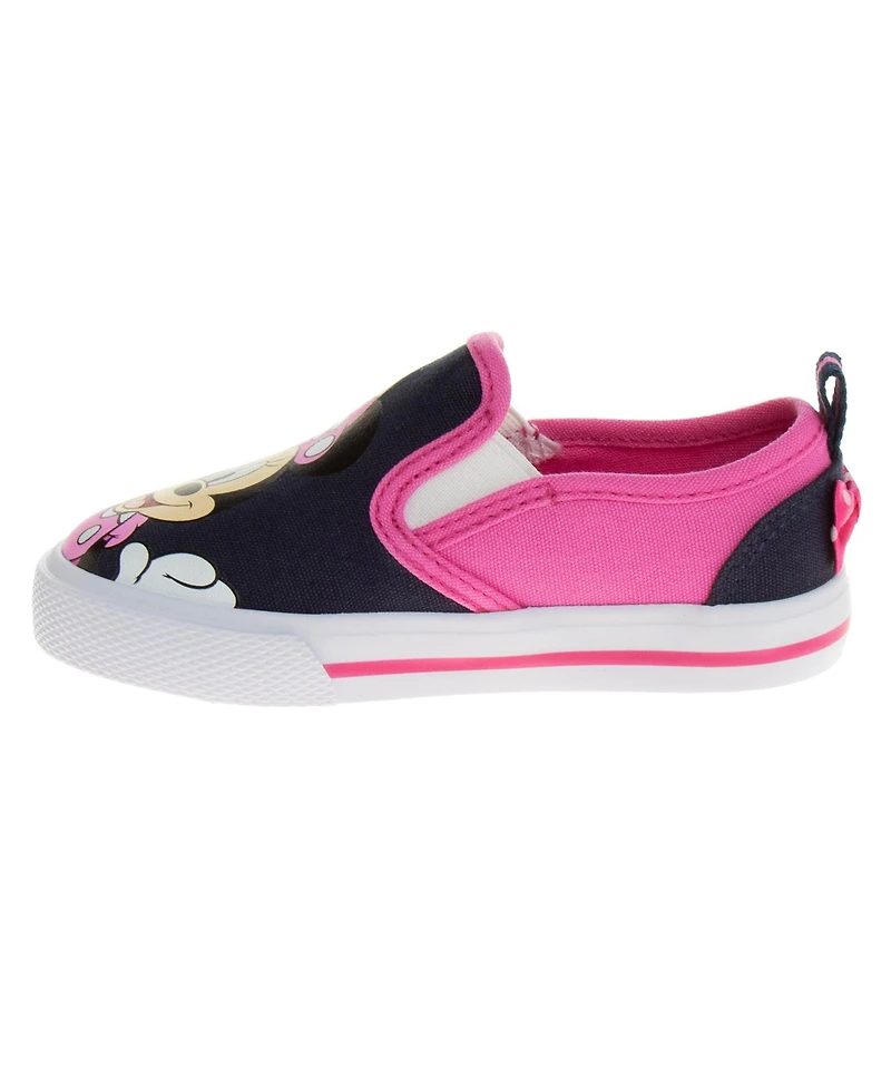 Minnie Big Girls Mouse Slip On Canvas Sneakers Casual Ready Comfort Fit