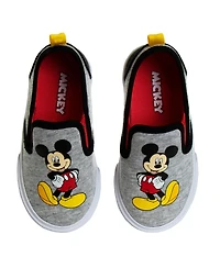 Disney Toddler Boys Mickey Mouse Slip On Canvas Sneakers