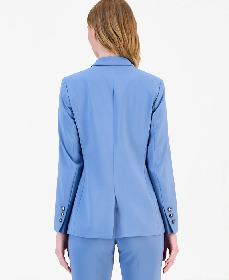 Anne Klein Petite One-Button Triple Pocket Blazer