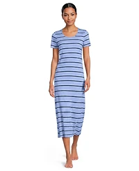 Lands' End Women's Cotton Short Sleeve Midcalf Nightgown