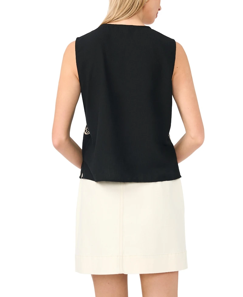Vince Camuto Women's V-Neck Sleeveless Top