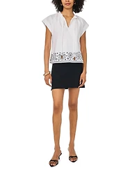 Vince Camuto Women's Rolled-Up Short-Sleeve Top