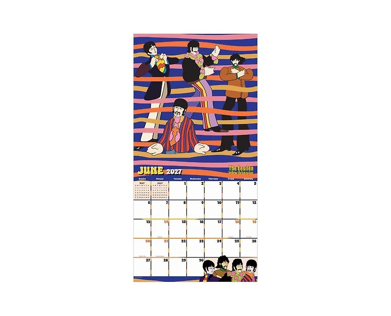 Tf Publishing Paper Goods 2027 The Beatles Submarine Wall Calendar