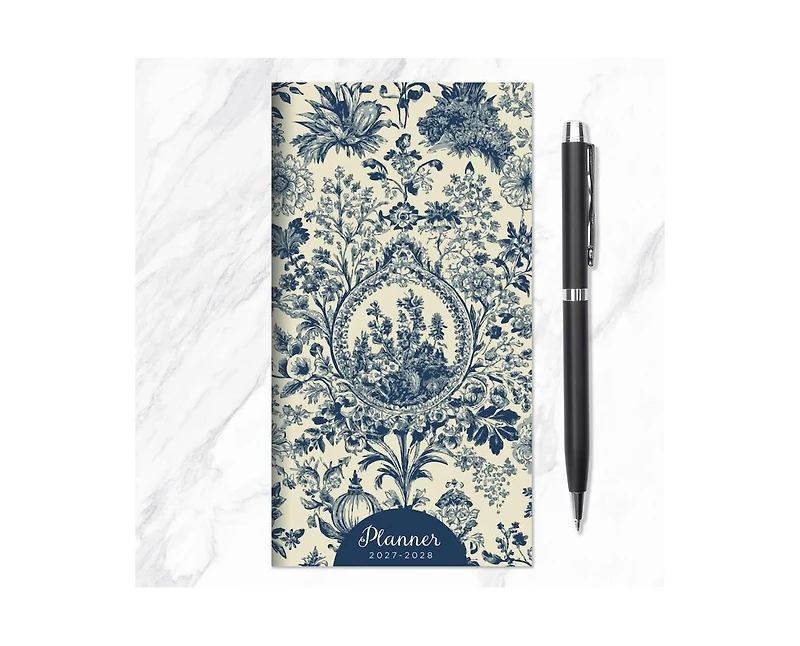 Tf Publishing Paper Goods 2027-2028 Toile Small Monthly Pocket Planner