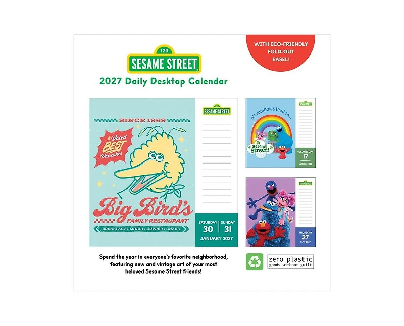 Tf Publishing Paper Goods 2027 Sesame Street Daily Desktop Calendar