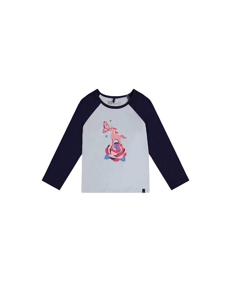 Deux par Little and Big Girl Raglan Cotton T-Shirt